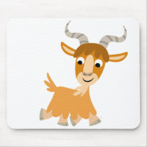 Cute Trotting Cartoon Goat Mousepad by Lioness_Graphics Cute Trotting Cartoon Goat Mousepad