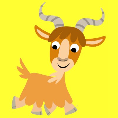 Cute Trotting Cartoon Goat  Women T-Shirt by Lioness_Graphics