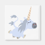Cute Trotting Cartoon Unicorn Magnet magnets