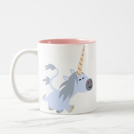 Cute Trotting Cartoon Unicorn Mug