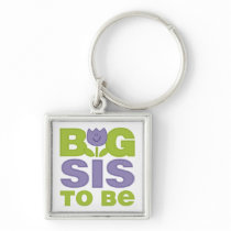 Cute Tulip Big Sister To Be Keychain keychains