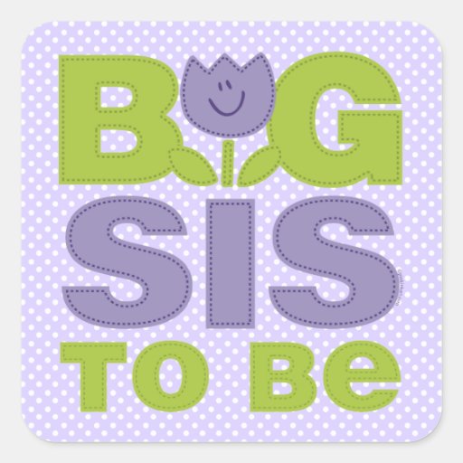 Cute Tulip Big Sister To Be Sticker
