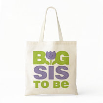 Cute Tulip Big Sister To Be Tote Bag bags
