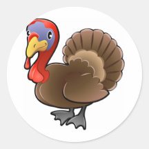cute turkey farm animal illustration sticker