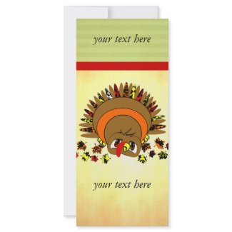 Cute Turkey rackcard