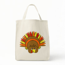 Cute TURKEY Thanksgiving Organic Shopping Bag by samack Cute TURKEY Thanksgiving Organic Shopping Bag
