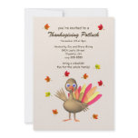 Cute Turkey Thanksgiving Potluck Invitation
