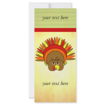 Cute Turkey Thanksgiving Rack Card rack cards