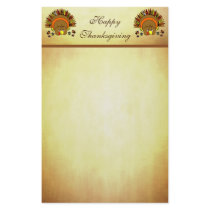 Cute Turkey Thanksgiving Stationery