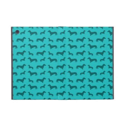 Cute turquoise dachshund pattern cases for iPad mini