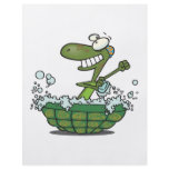 cute turtle bathing in his shell tub scrub a dub flyers