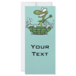 cute turtle bathing in his shell tub scrub a dub rack cards