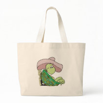 cute turtle wearing sombrero tote bag