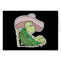 cute turtle wearing sombrero cards