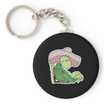 cute turtle wearing sombrero key chain