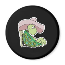 cute turtle wearing sombrero refrigerator magnet