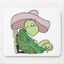 cute turtle wearing sombrero mouse mats