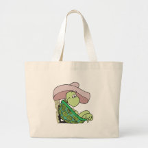 cute turtle wearing sombrero tote bag