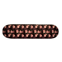 Cute Turtles Black and Pink Pattern Skate Decks