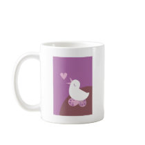 cute tweeter bird purple coffee mug