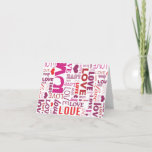Cute typography love valentines card