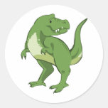 Cute Tyrannosaurus Rex Round Stickers