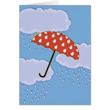 Cute Umbrella Note Cards