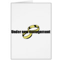 Cute "Under New Management" Wedding design cards