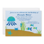 Cute under the sea boy's birthday party invitation