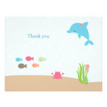 Cute under the Sea girls thank you card Invitations