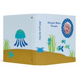 Cute under the sea personalized photo avery binder