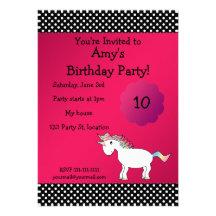 Cute unicorn birthday invitation