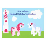 Cute Unicorn Birthday Invitation