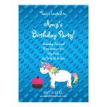 Cute unicorn birthday invitation