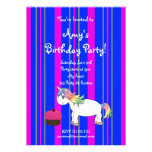 Cute unicorn birthday invitation