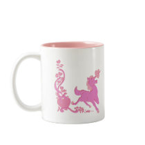 Cute Unicorn Hearts Flowers 7A mugs