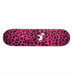 Cute unicorn pink leopard print skateboard decks