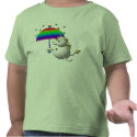 Cute unicorn with an umbrella t-shirts