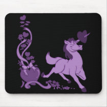 Cute Unicorns Hearts Flowers 4 mousepads
