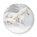 Cute Unicorns In Snow 1 magnets
