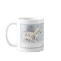 Cute Unicorns In Snow 1 mugs by UnicornDreams Cute Unicorns In Snow 1 mugs