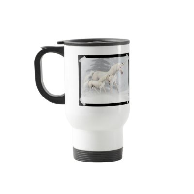 Cute Unicorns In Snow 1 Mugs by UnicornDreams
