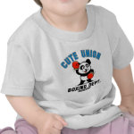 This cute little panda bear is ready for a boxing match! Panda wears boxing gloves in this Cute Union Boxing Dept. design.