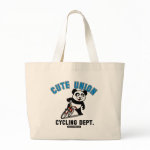 This totally cute little panda bear loves to go on a bike ride! Panda stands on his bike in this Cute Union logo-style Cycling Dept design. Makes a great gift idea for casual bikers and racing cyclers!