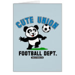 This adorable little panda is too cute! He's ready to play football and score some goals. This cute design is perfect for football players and soccer fans.