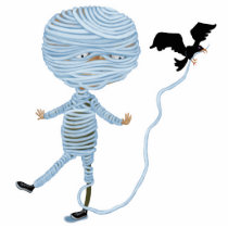 cute unraveling mummy photo sculptures