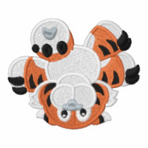 Cute Upside Down Baby Tiger embroidered shirts by silly_strings Cute Upside Down Baby Tiger embroidered shirts