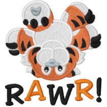 Cute Upside Down Baby Tiger RAWR! embroidered shirts