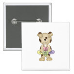 cute valentine candy hearts puppy dog pinback button