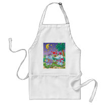 cute valentine elephant couple aprons